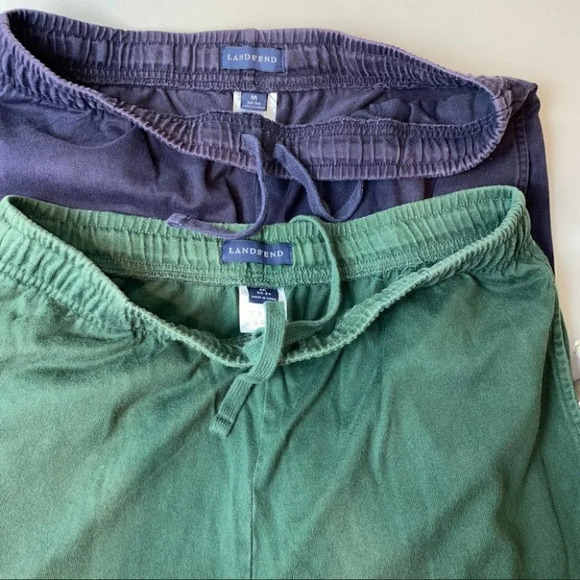 Lands End M green/blue heavy weight pull on short - Picture 8 of 9
